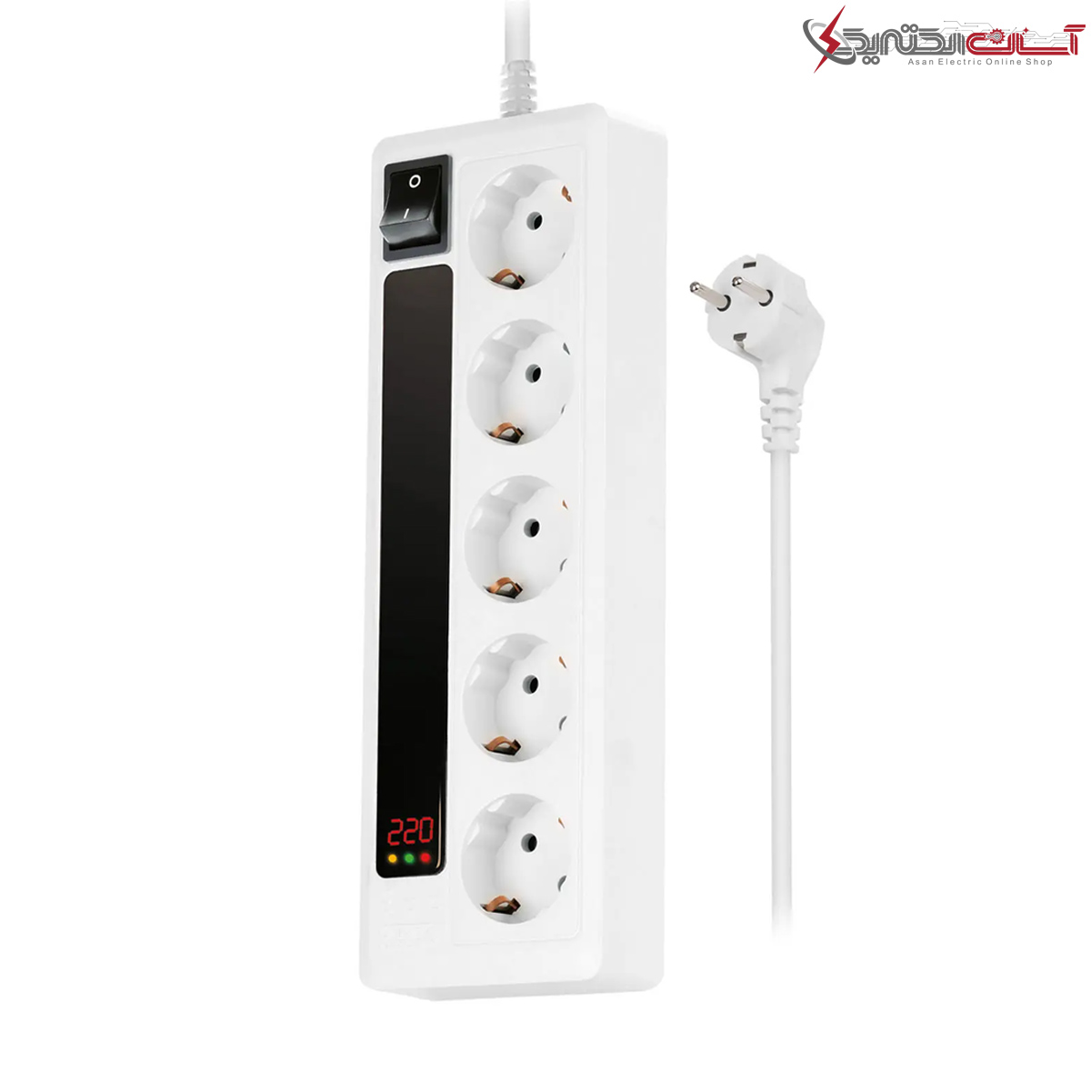 محافظ پنج خانه صوتی و تصویری گرین لاین مدل GLP105D با کابل 5 متری
