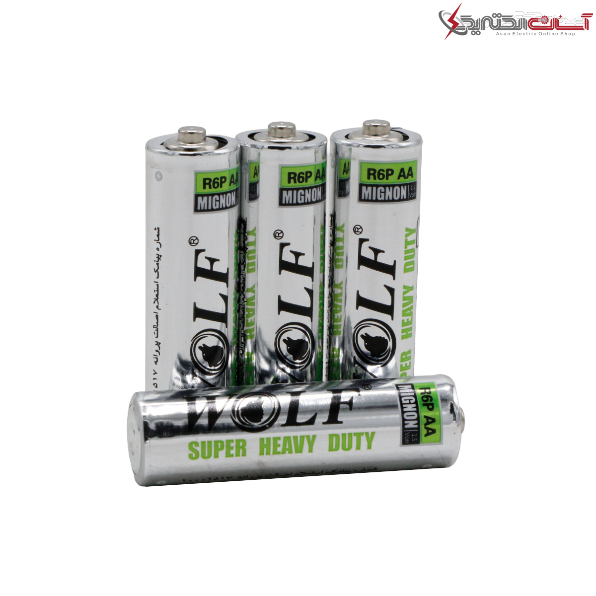باتری قلمی ولف مدل Super Heavy Duty شیرینگ بسته 4 عددی