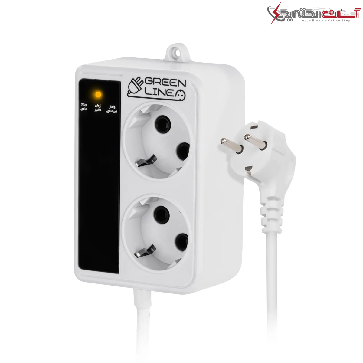 محافظ دو خانه ماشین لباسشویی گرین لاین مدل GLP162W با کابل 3 متری