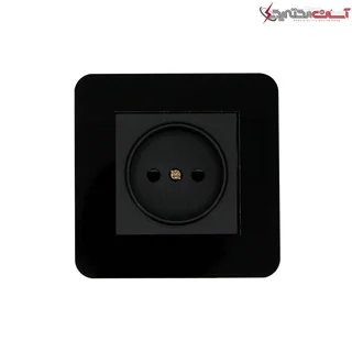 پریز بدون ارت پارت الکتریک مدل پارلا پلاس مشکی با مغزی پلی آمید کد PE7560/01