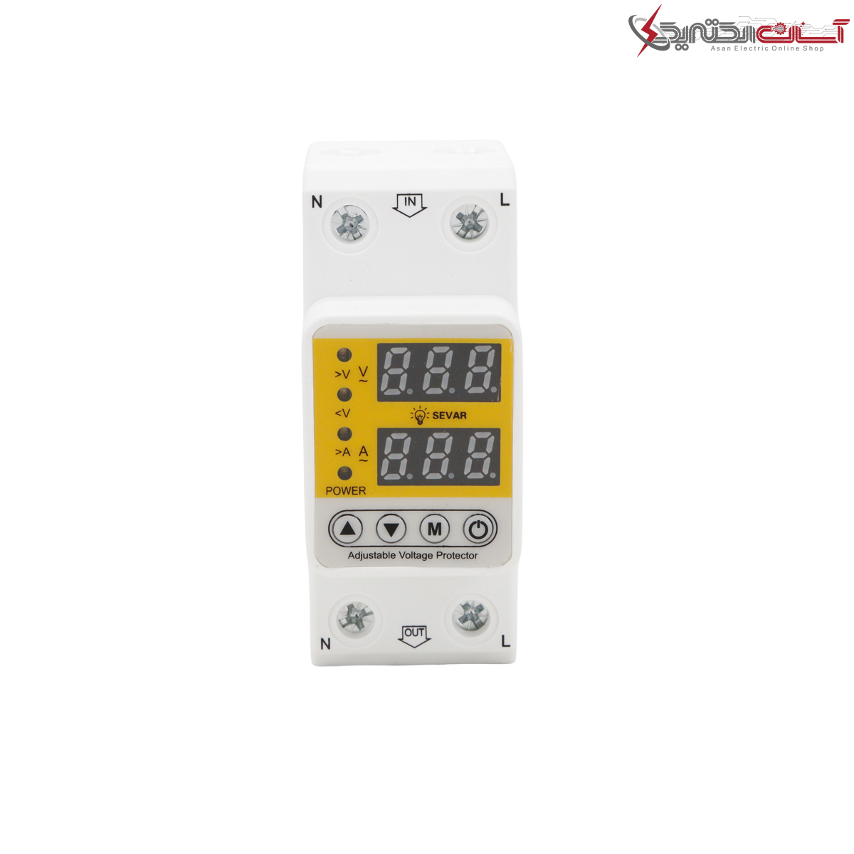محافظ ولتاژ دیجیتال 63 آمپر Sevar Electric مدل ریلی تک فاز