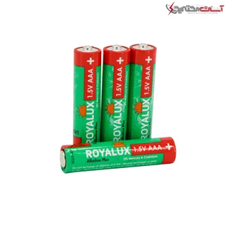 باتری نیم قلمی رویالوکس مدل Plus Alkaline بسته 4 عددی