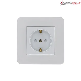 پریز ارتدار پارت الکتریک مدل پارلا پلاس سفید با مغزی سرامیکی کد PE7555