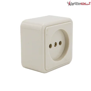 پریز روکار ساده پشت چینی پارت الکتریک مدل PE105