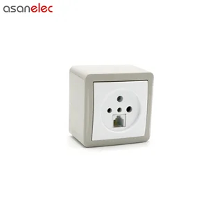 پریز تلفن روکار پارت الکتریک مدل PE4050