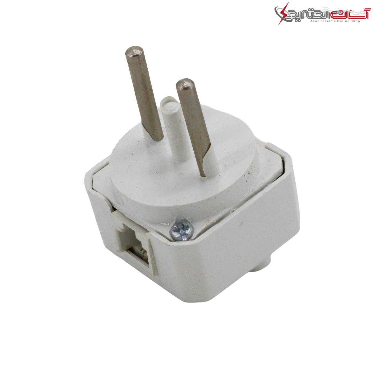 سه شاخه تلفن پرهام مدل دو سوکت چهارگوش