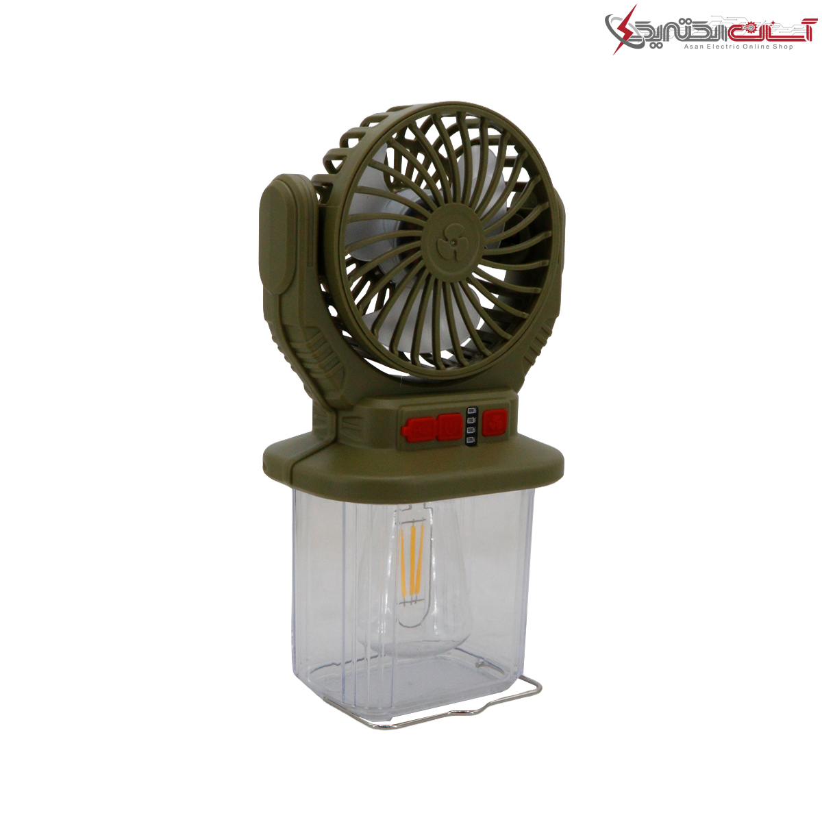 چراغ اضطراری کمپی فن دار خورشیدی مدل HB-F718W