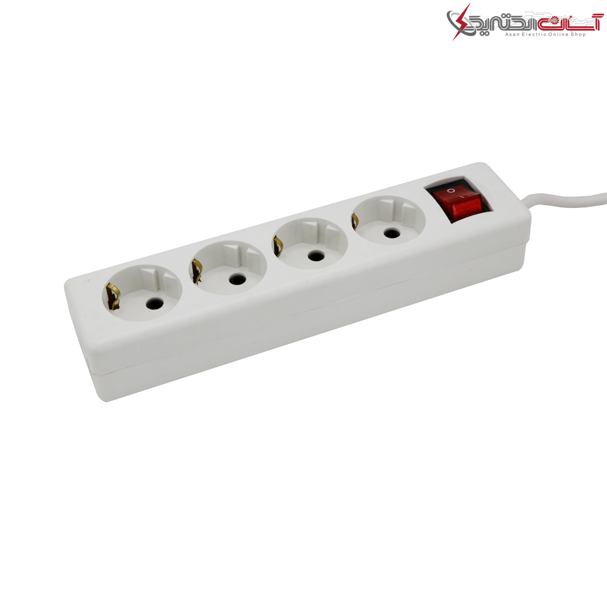 چهار خانه ارتدار مغزی پلی کربنات دوام الکتریک با کابل 5 متری کد 603