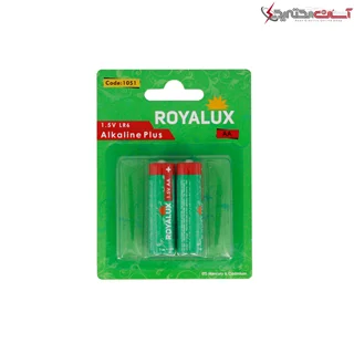 باتری قلمی رویالوکس مدل Plus Alkaline بسته 2 عددی کارتی