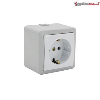 پریز روکار ارتدار مغزی پلی کربنات پارت الکتریک مدل PE4052