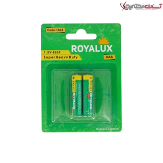 باتری نیم قلمی رویالوکس مدل Super Heavy Duty بسته 2 عددی کارتی