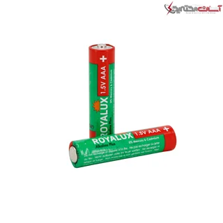 باتری نیم قلمی رویالوکس مدل Plus Alkaline بسته 2 عددی